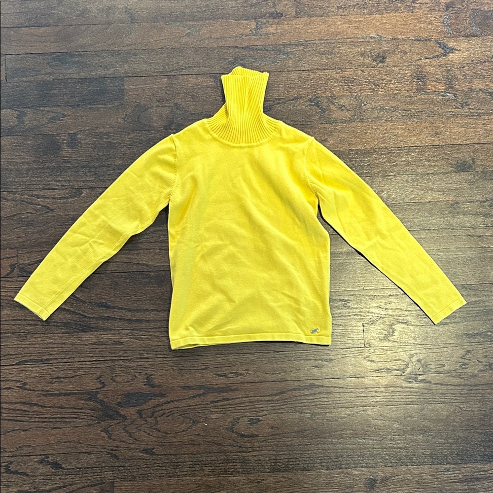 Mayoral Girls Yellow Turtleneck Sweater Size 8